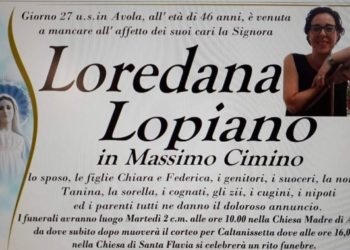 Omicidio ad Avola, domani i funerali per Loredana Lo Piano in Chiesa Madre