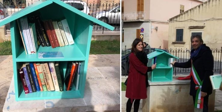 Avola, inaugurato un book sharing in piazza Trieste: l’insolita idea che promuove la cultura