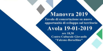 Avola, Manovra 2019: sabato un tavolo di concertazione su nuove opportunità di sviluppo